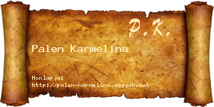 Palen Karmelina névjegykártya